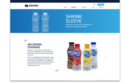 Shrink sleeve web page
